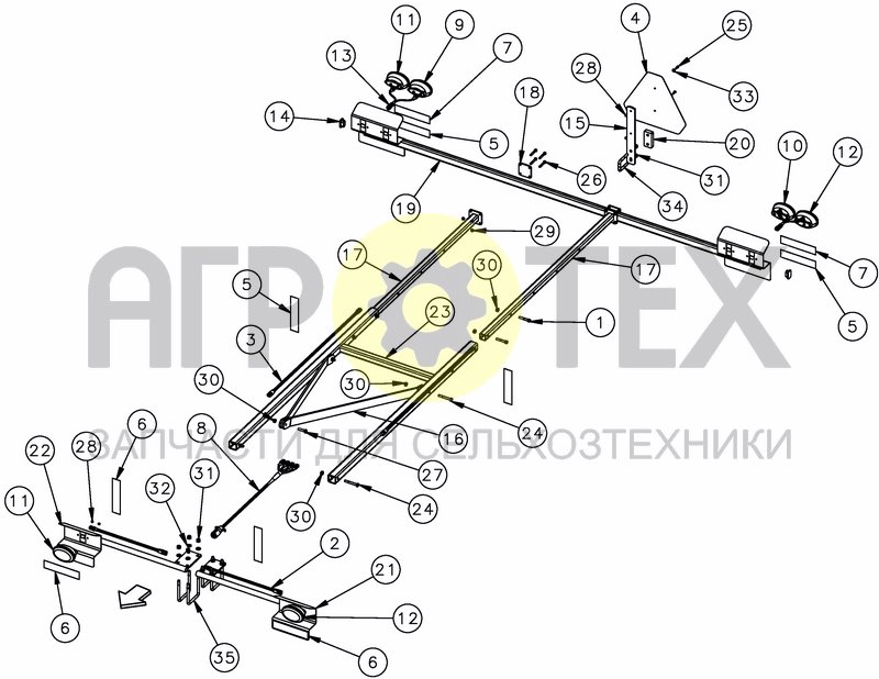 Чертеж LIGHTING KIT FOR FOLDING FRAME - NA