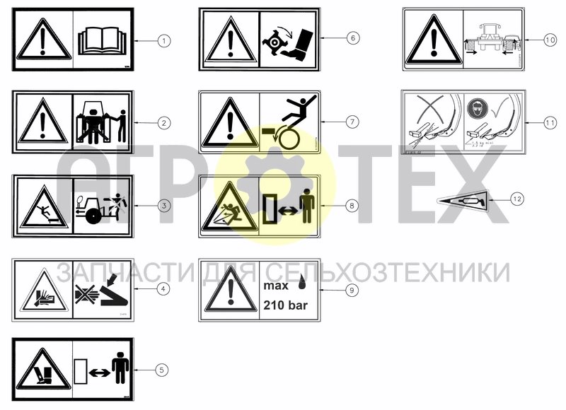 Чертеж EC SAFETY DECALS