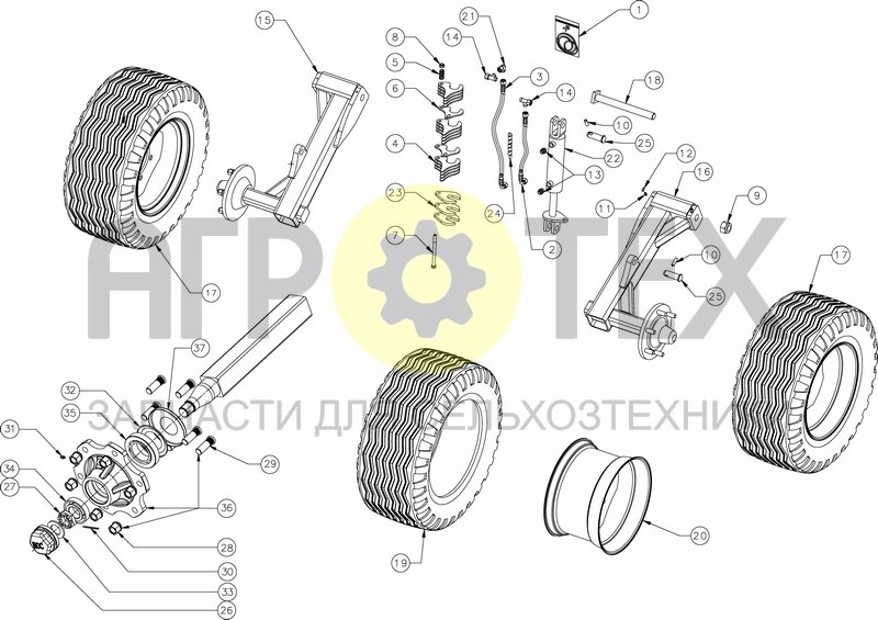 Чертеж DEPTH CONTROL WHEELS