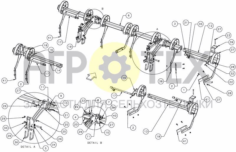 Чертеж LEVELLING TINES - RIGID