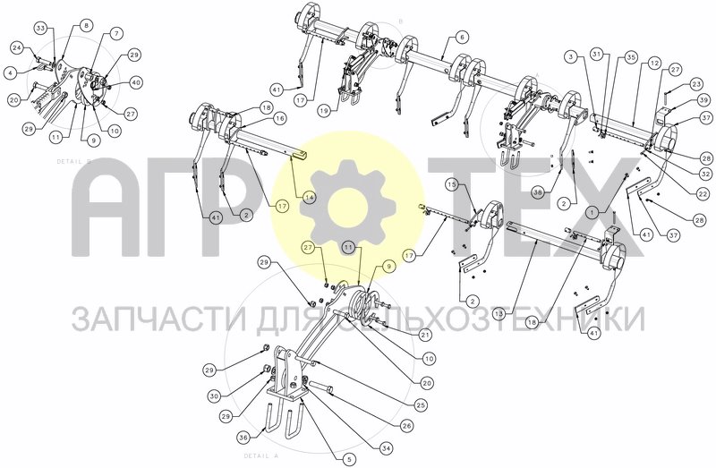 Чертеж LEVELLING TINES - RIGID - V1