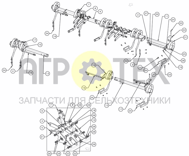 Чертеж LEVELLING TINES - PRO RIGID