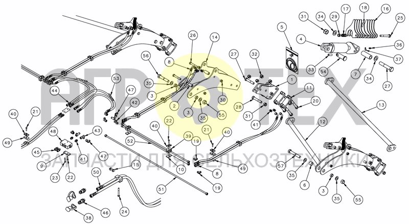 Чертеж ROLLER ARM HYDRAULIC SETTING