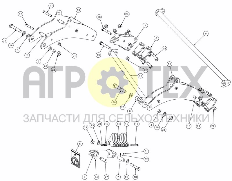 Чертеж ROLLER ARM HYDRAULIC SETTING