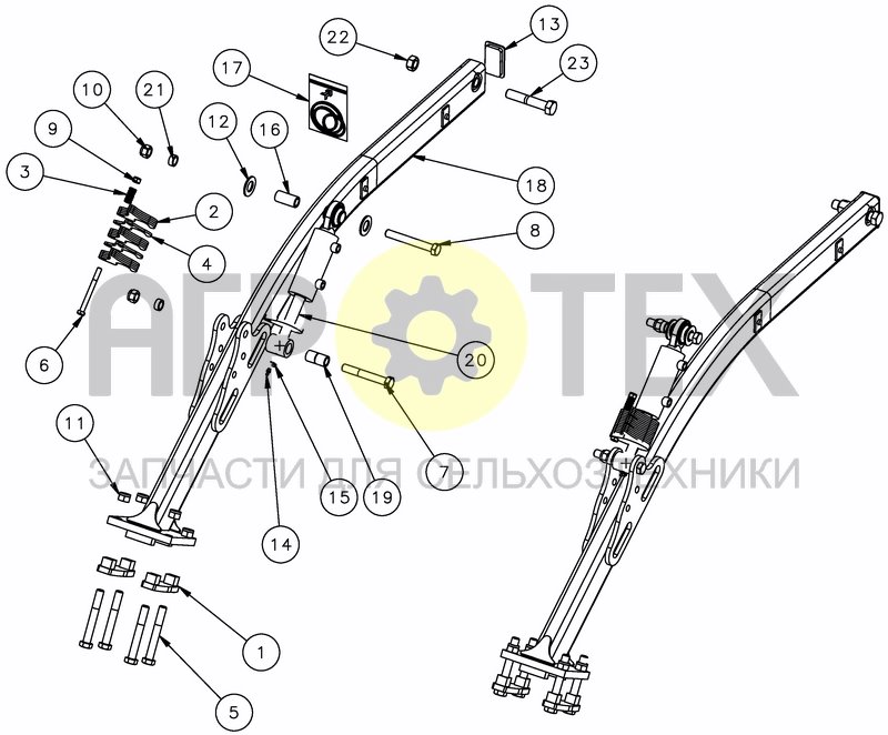 Чертеж ROLLER ARM HYDRAULIC SETTING