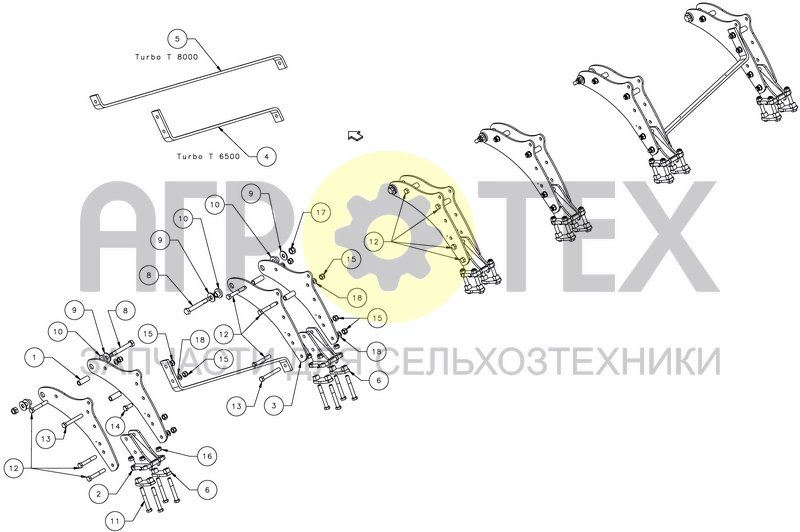 Чертеж ROLLER ARMS