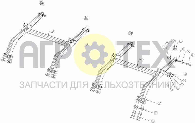 Чертеж ROLLER ARMS FOR 4M AND 4M50