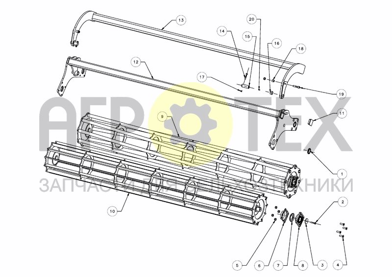 Чертеж DOUBLE CAGE ROLLER