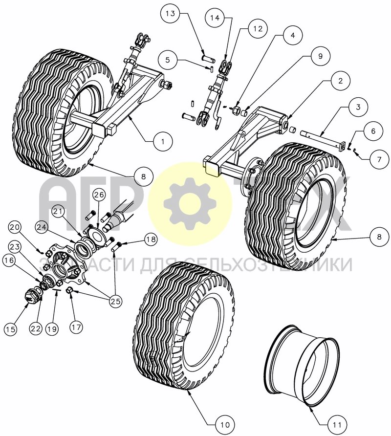 Чертеж DEPTH CONTROL WHEEL