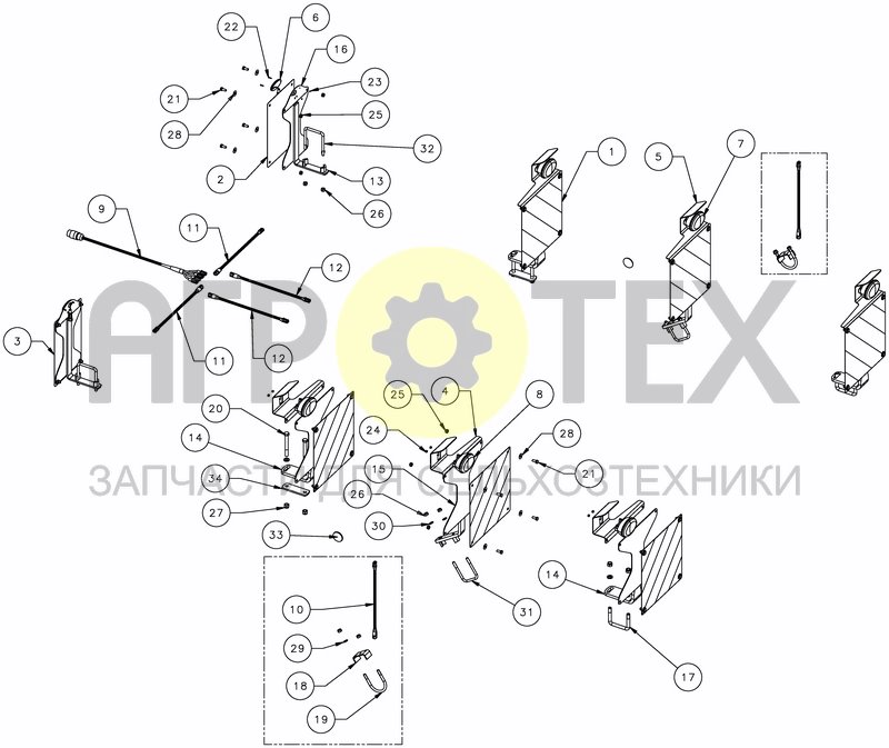 Чертеж LIGHTING KIT FOR RIGID FRAME - EC