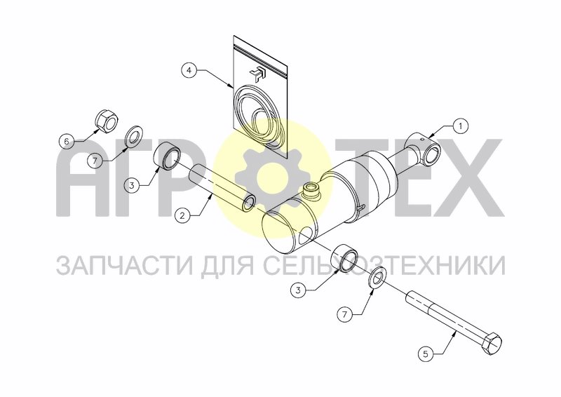 Чертеж NON STOP SAFETY HYDRAULIC CYLINDER