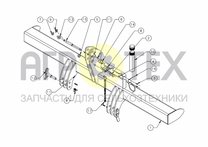 Чертеж STRIPTILL MACHINE RIGID STRUCTURE