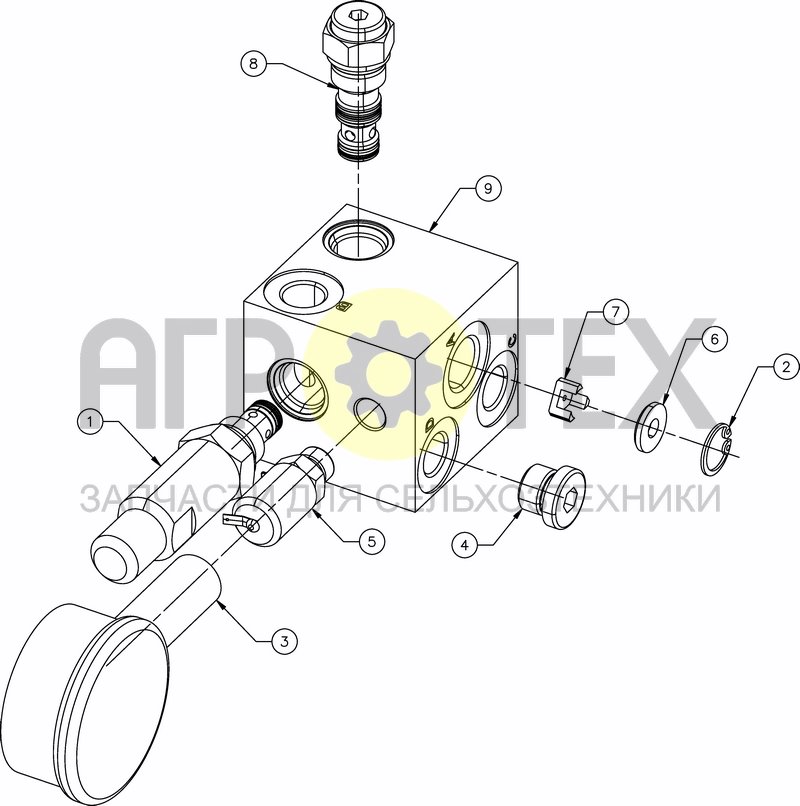 Чертеж HYDRAULIC BLOCK