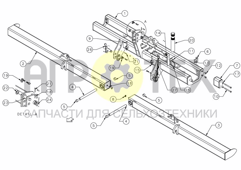 Чертеж STRIPTILL MACHINE FOLDING STRUCTURE