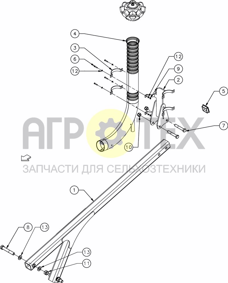 Чертеж FERTILIZER KIT FOR FOLDING MACHINES