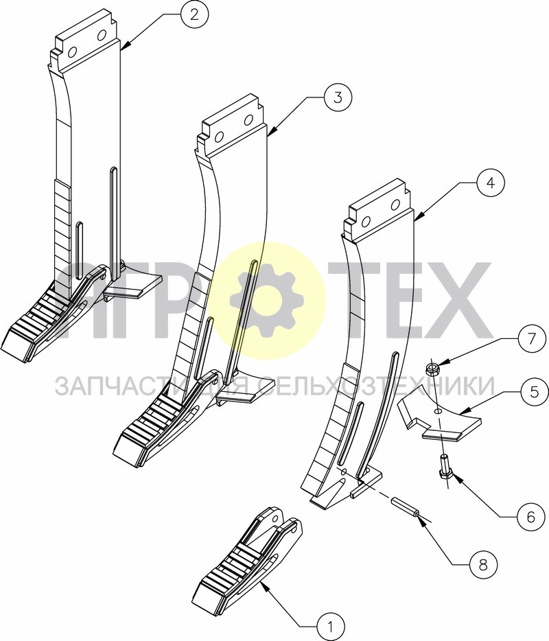 Чертеж CARBIDE SLURRY TINES