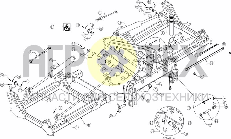 Чертеж 2 ROWS FOLDING FRAME (4M00 & 4M50)