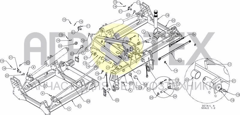 Чертеж FOLDING FRAME 4M - 5M