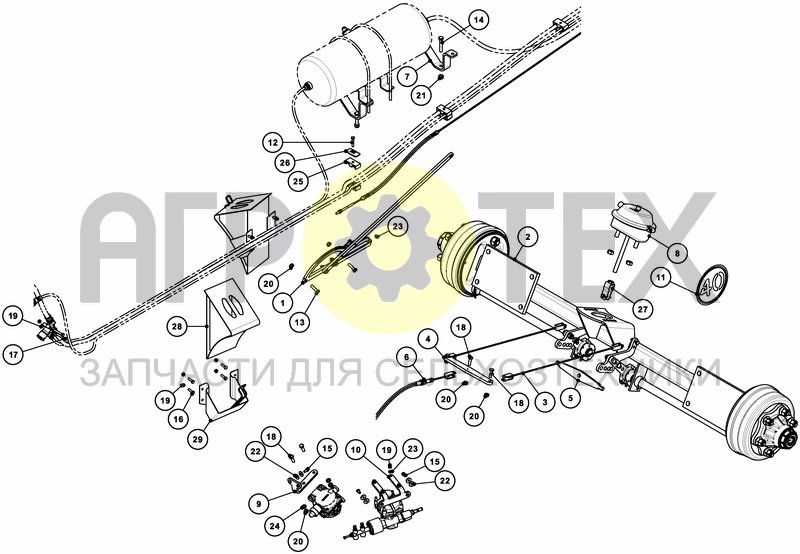 Чертеж AIR BRAKE EQUIPMENT 40KM/H EU