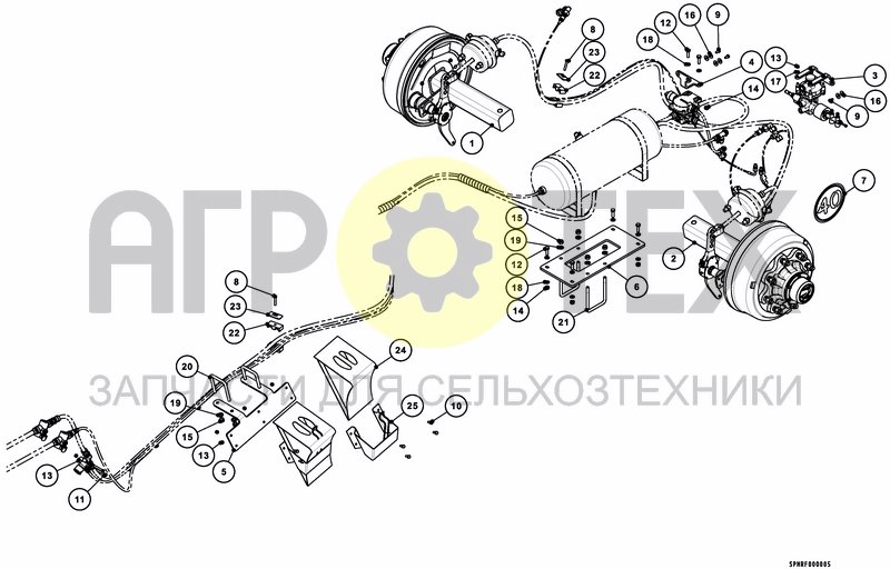 Чертеж AIR BRAKE EQUIPMENT 40KM/H EU