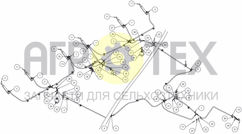 Чертеж TFH HYDRAULIC KIT SUSPENSION FOR 6M50/8M