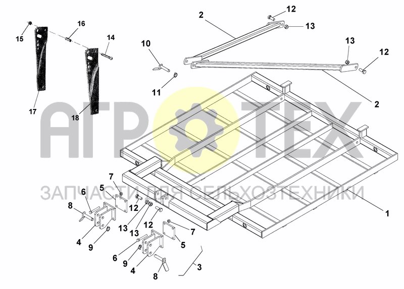 Чертеж SPECIFIC PARTS OF THE TLCE FRAME