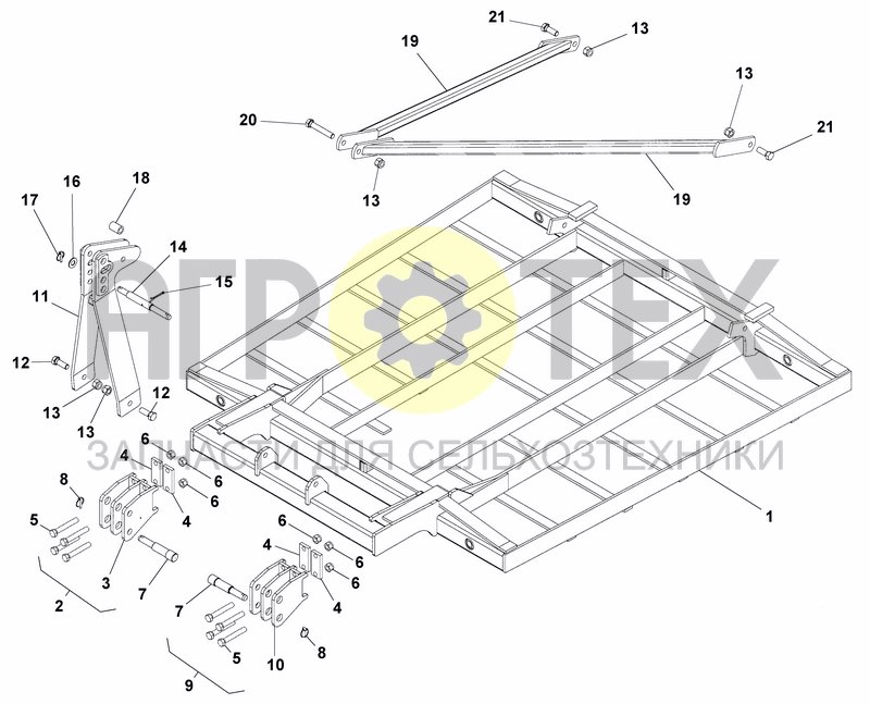 Чертеж SPECIFIC PARTS OF THE TLDE FRAME