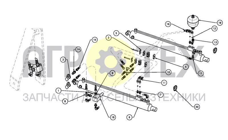 Чертеж HYDRAULIC KIT WITH ACCUMULATOR