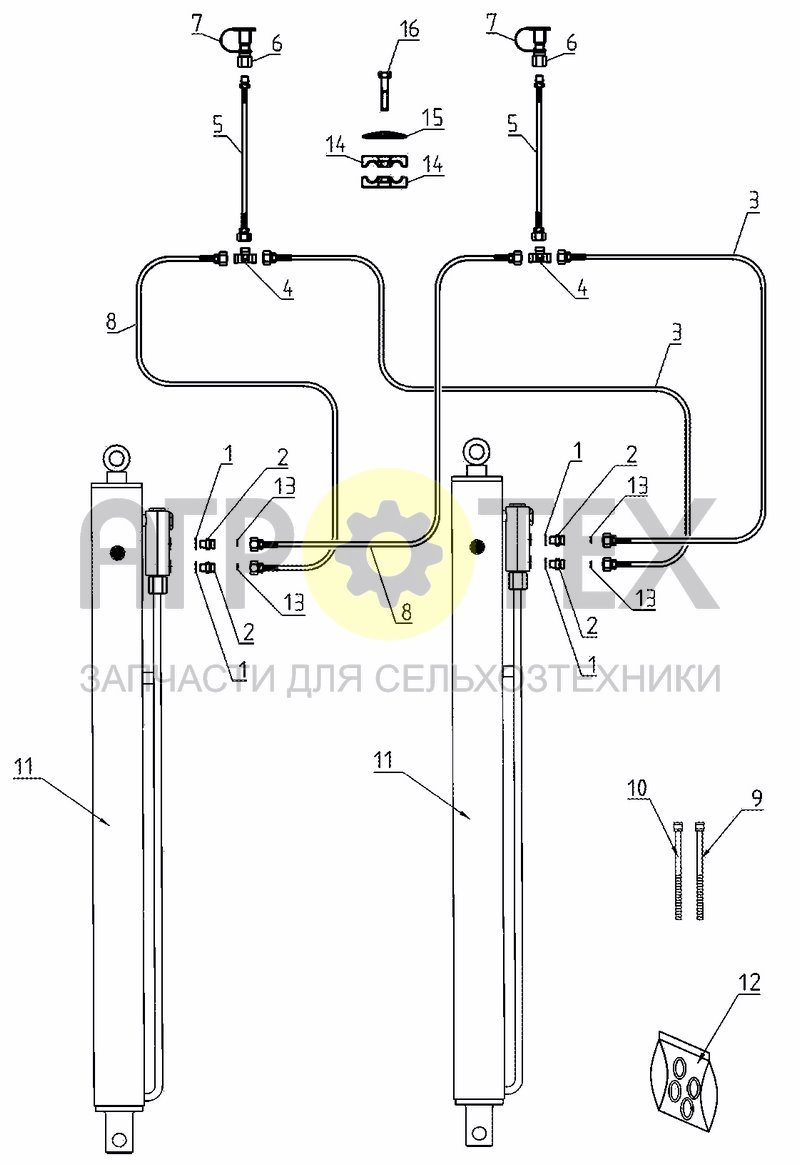 Чертеж HYDRAULIC EQUIP OF TLD 71 / 81 / 91 ET TLDE 71 / 8