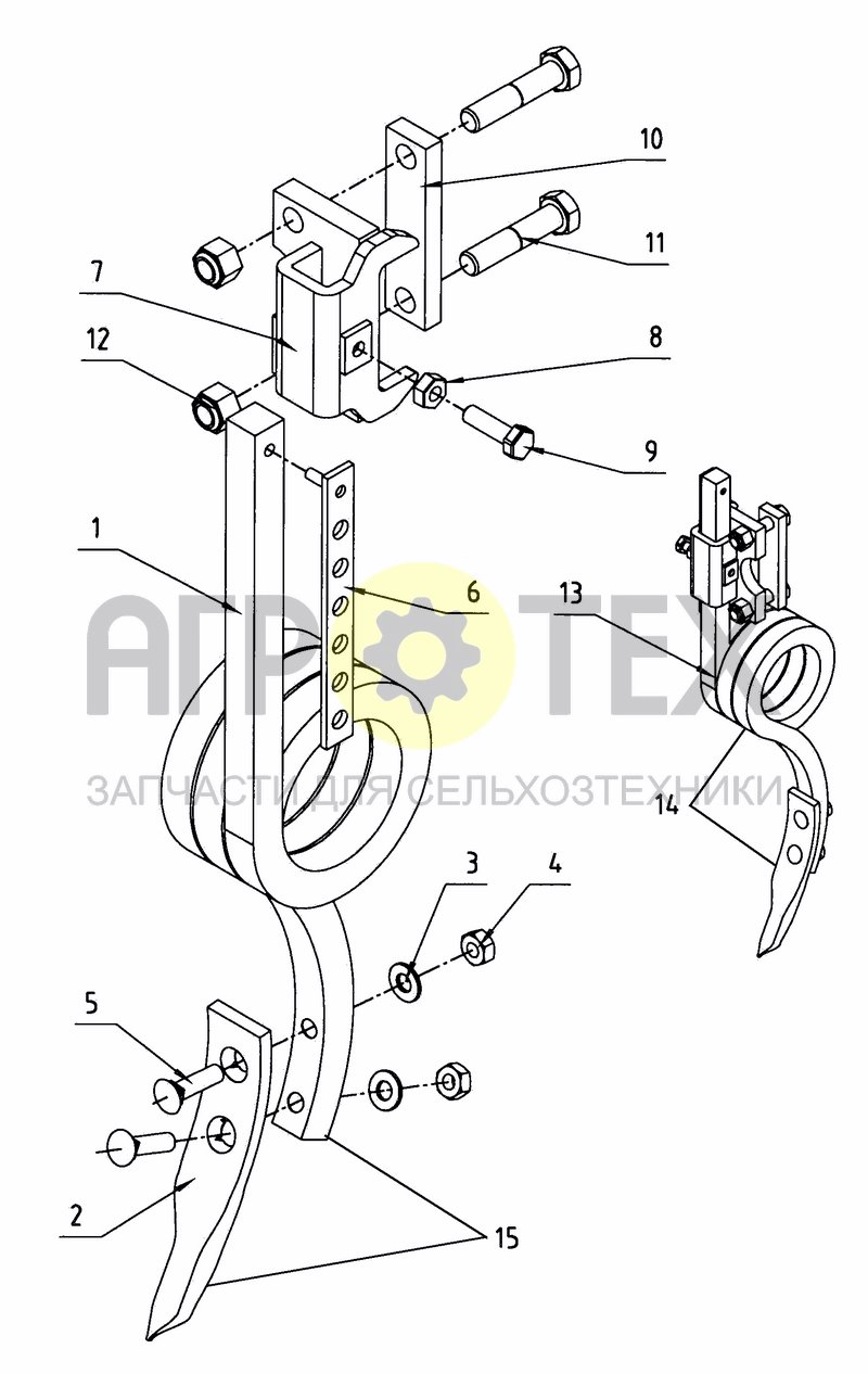 Чертеж TRACK ERADICATOR WITH SPIRAL SPRING