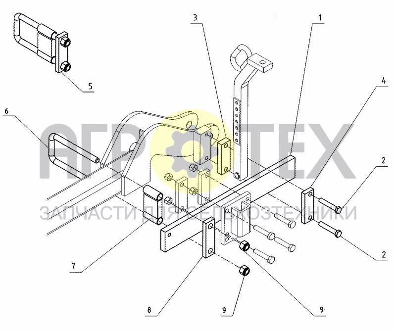 Чертеж TRACK ERADICATOR HOLDER (TRACTOR TRACK BETWEEN 150