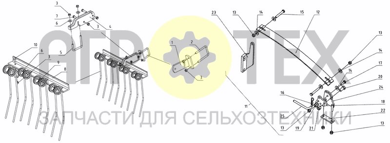 Чертеж FINGER HARROW