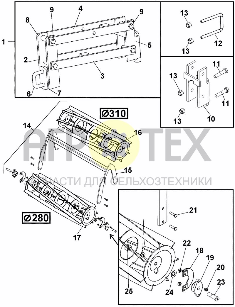 Чертеж DOUBLE CRUMBLE ROLLER