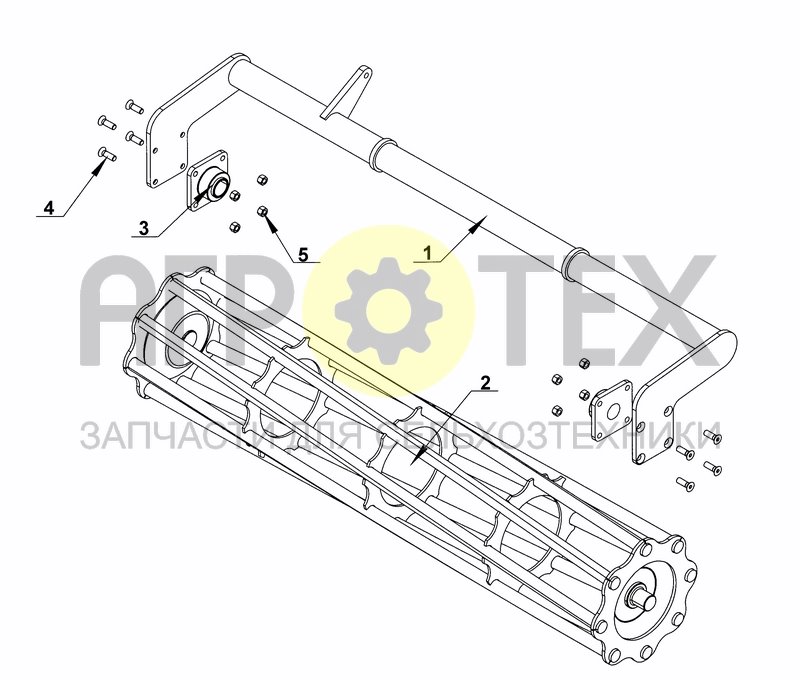 Чертеж CAGE ROLLER 400 MM