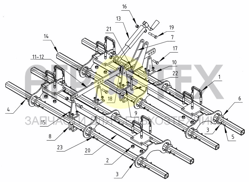 Чертеж COMPARTMENT OF TINES