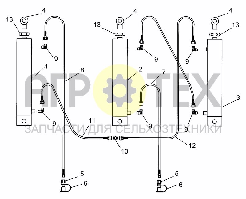 Чертеж HYDRAULIC EQUIPMENT OF CLOD BOARD