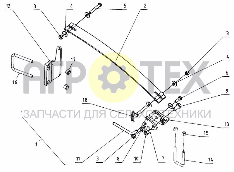 Чертеж SPRING FOR SINGLE OR DOUBLE CRUMBLER ROLLER