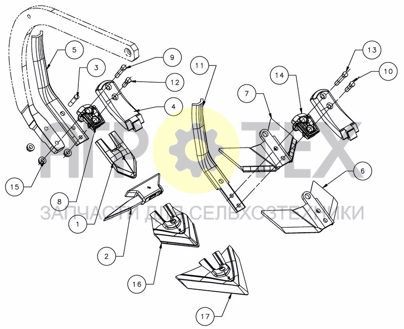 Чертеж TRIFLEX TINE - KNOCK-ON AND CARBIDE POINT