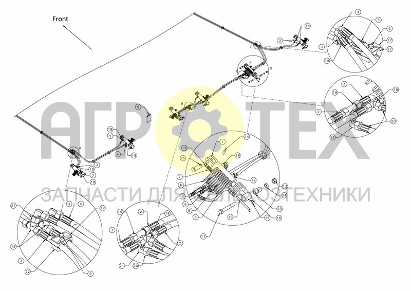 Чертеж HYDRAULIC DEPTH CONTROL - REAR