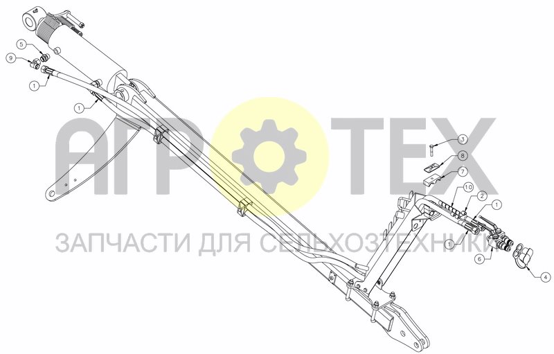 Чертеж HYDRAULIC LIFTING DRAWBAR