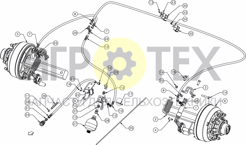 Чертеж HYDRAULIC BRAKES EQUIP.