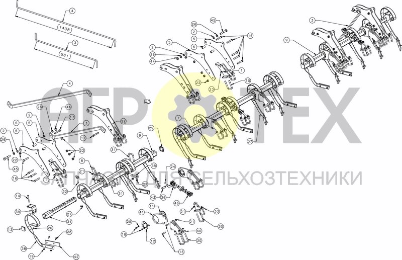 Чертеж LEVELLING TINES