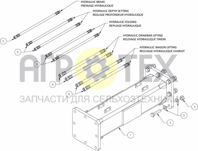 Чертеж DRAWBAR EXTENSION