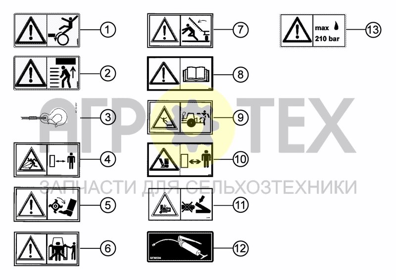 Чертеж EC SAFETY DECALS