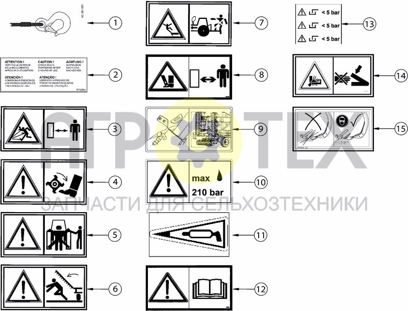 Чертеж EC SAFETY DECALS