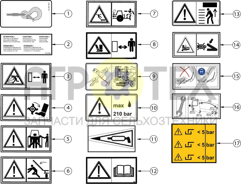 Чертеж EC SAFETY DECALS