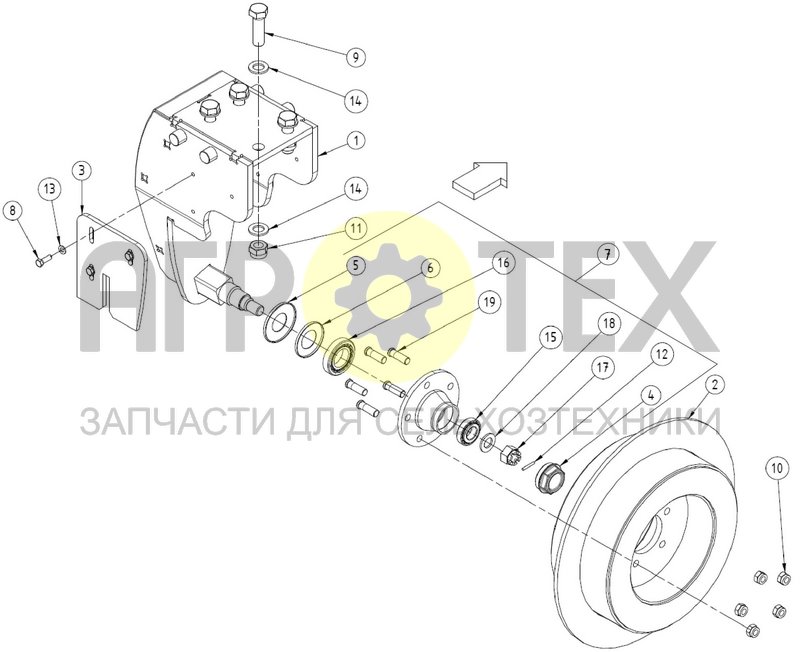 Чертеж WHEEL SUPPORT