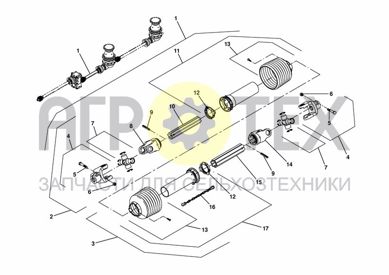 Чертеж CONN. DRIVE SHAFT  FRONTSIDE