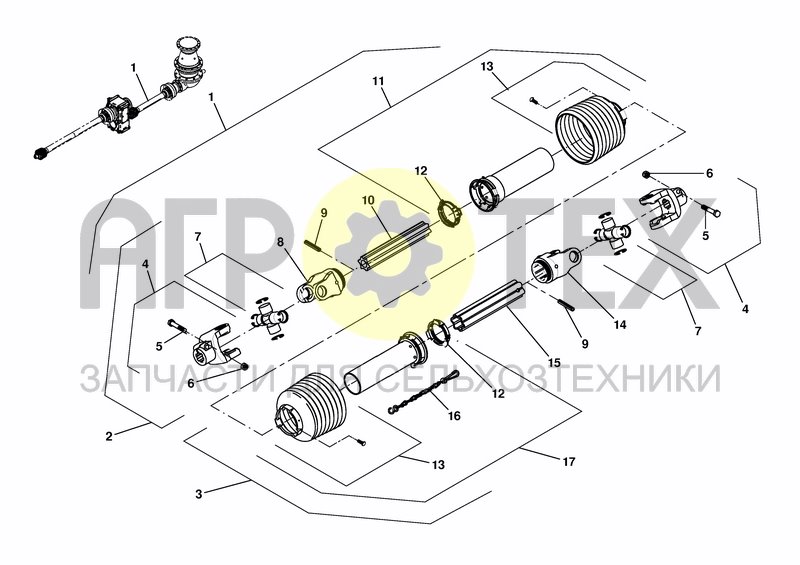 Чертеж CONN. DRIVE SHAFT