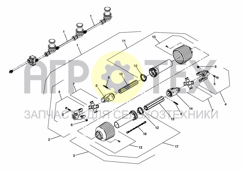 Чертеж CONN. DRIVE SHAFT BACKSIDE